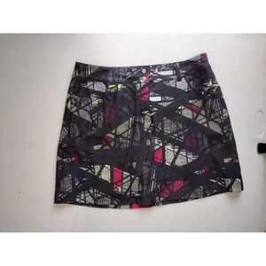 Slazenger Womens Geometric Print Skirt Shorts Black Red‎ Golf Athletic Size 6
